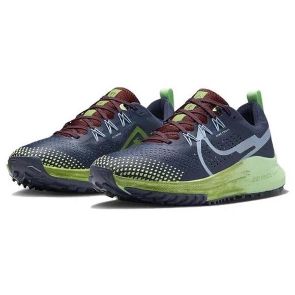 Women Nike Pegasus React Trail 4 Running Shoes Size 8.5 Blue Green DJ6159 403 - Picture 1 of 5